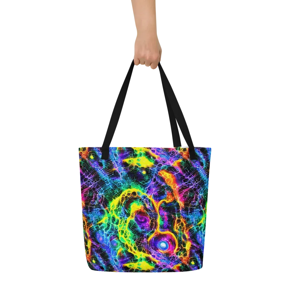Vivid Veil on Large Tote Bag W/ Pocket — Front