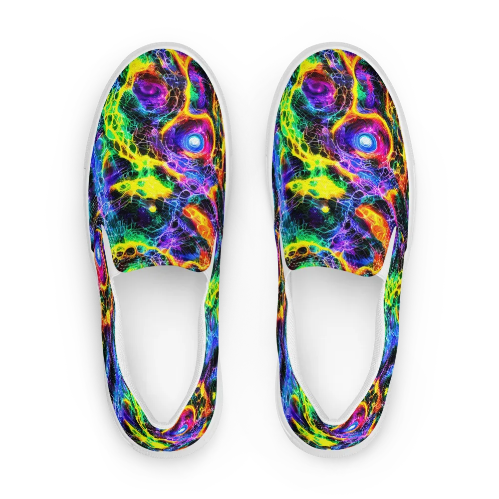 Vivid Veil on Women's Slip-On Canvas Shoes — Front