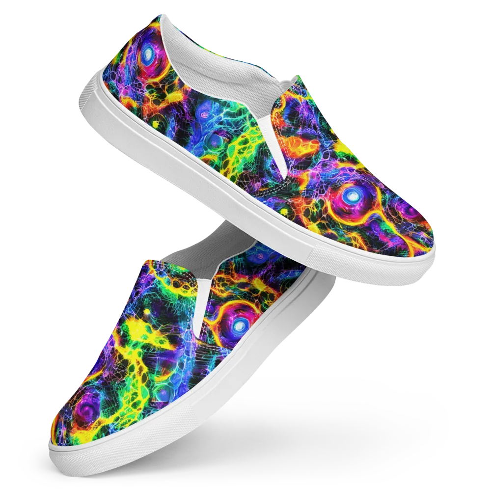 Vivid Veil on Women's Slip-On Canvas Shoes — Front