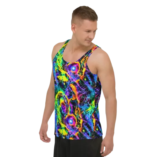 Vivid Veil on a Men's Tank Top
