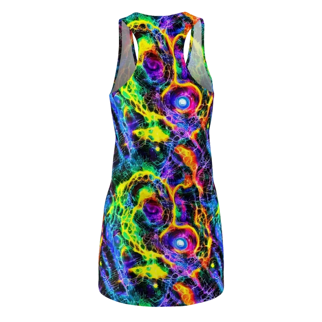 Vivid Veil on Racerback Dress — Back