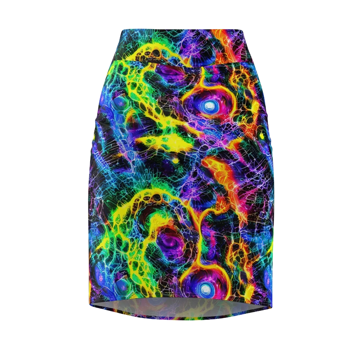 Vivid Veil on Pencil Skirt — Front