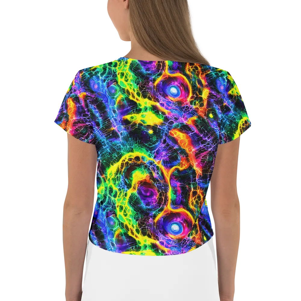 Vivid Veil on Crop Tee — Back