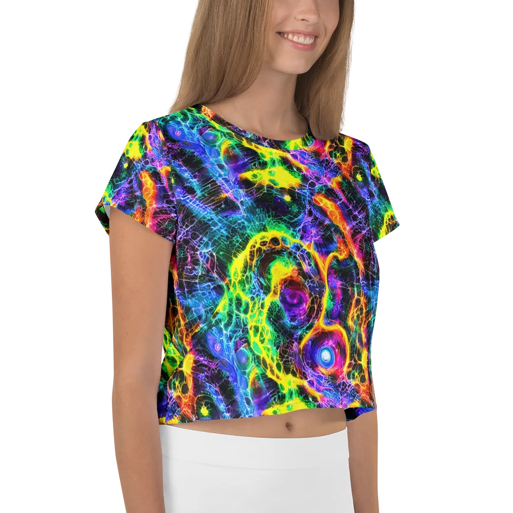 Vivid Veil on Crop Tee — Right
