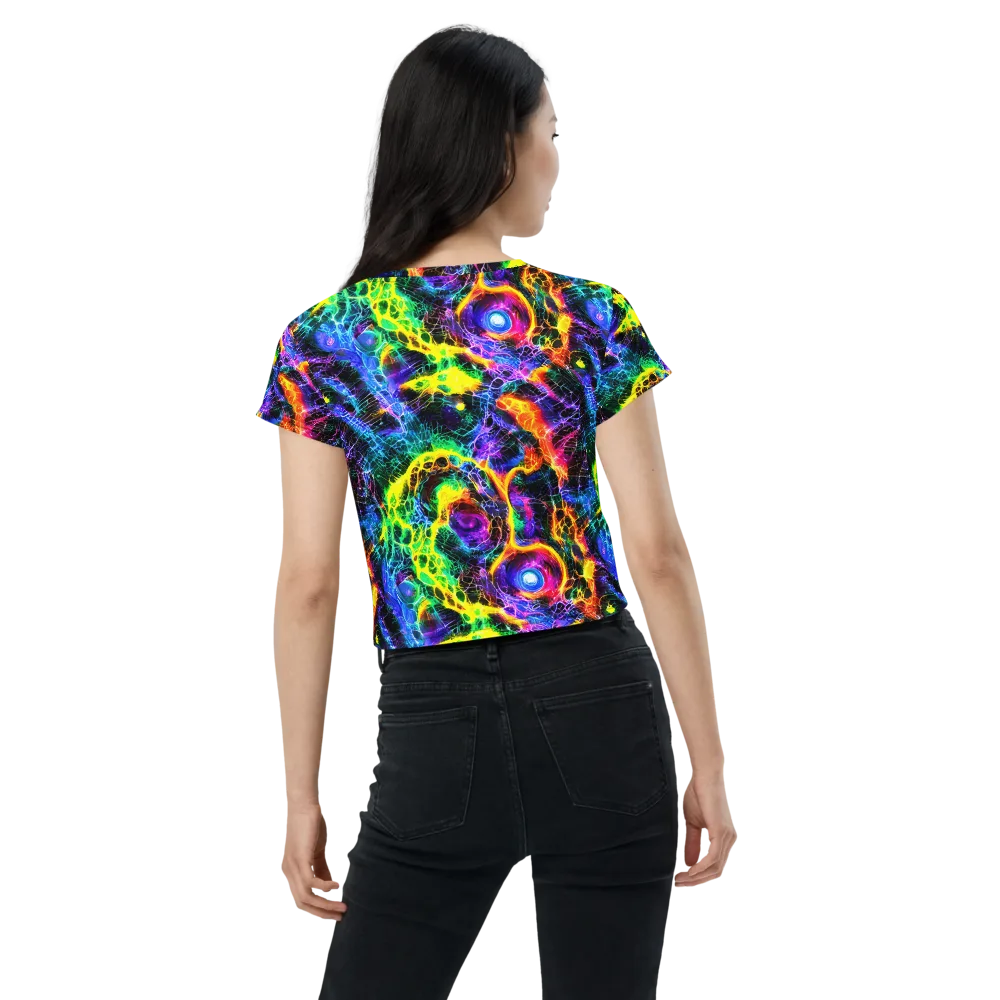Vivid Veil on Crop Tee — Back