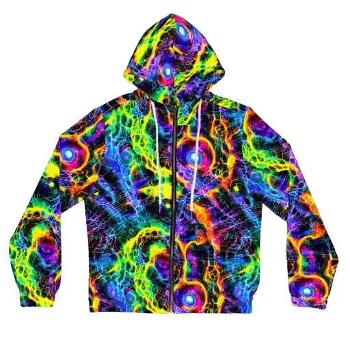 Vivid Veil on a Women's Full-Zip Hoodie