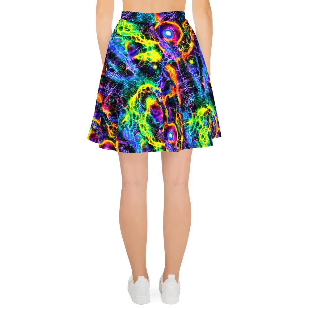 Vivid Veil on Skater Skirt — Back