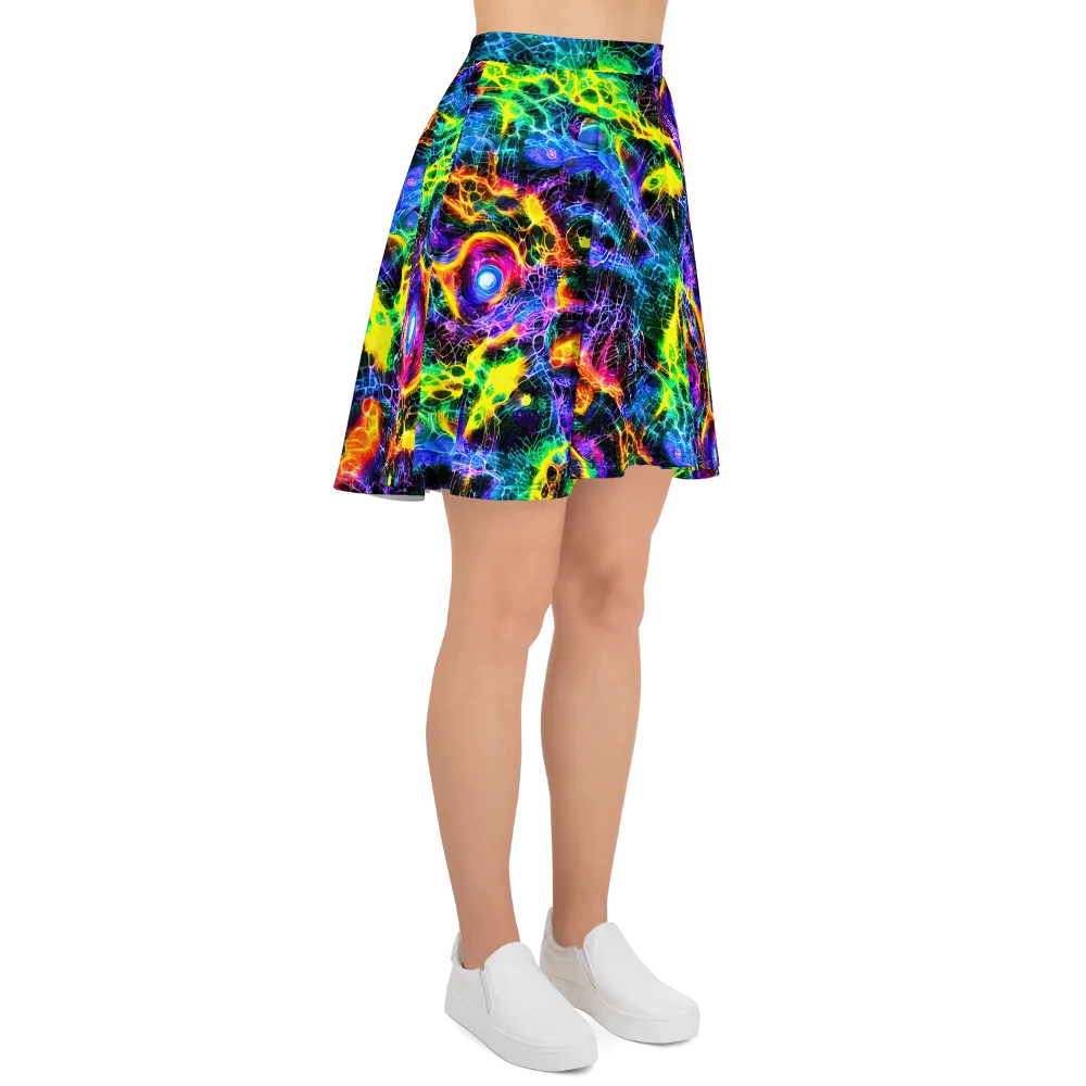 Vivid Veil on Skater Skirt — Right
