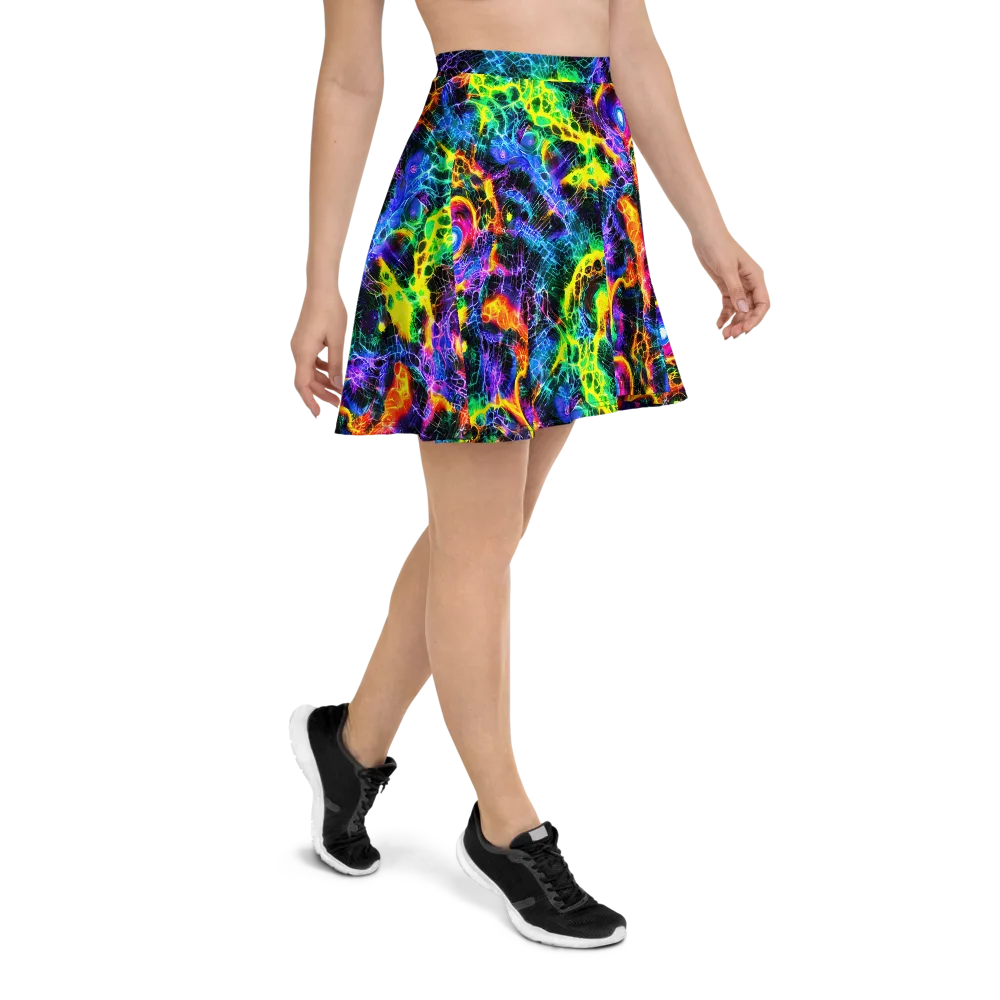Vivid Veil on Skater Skirt — Right