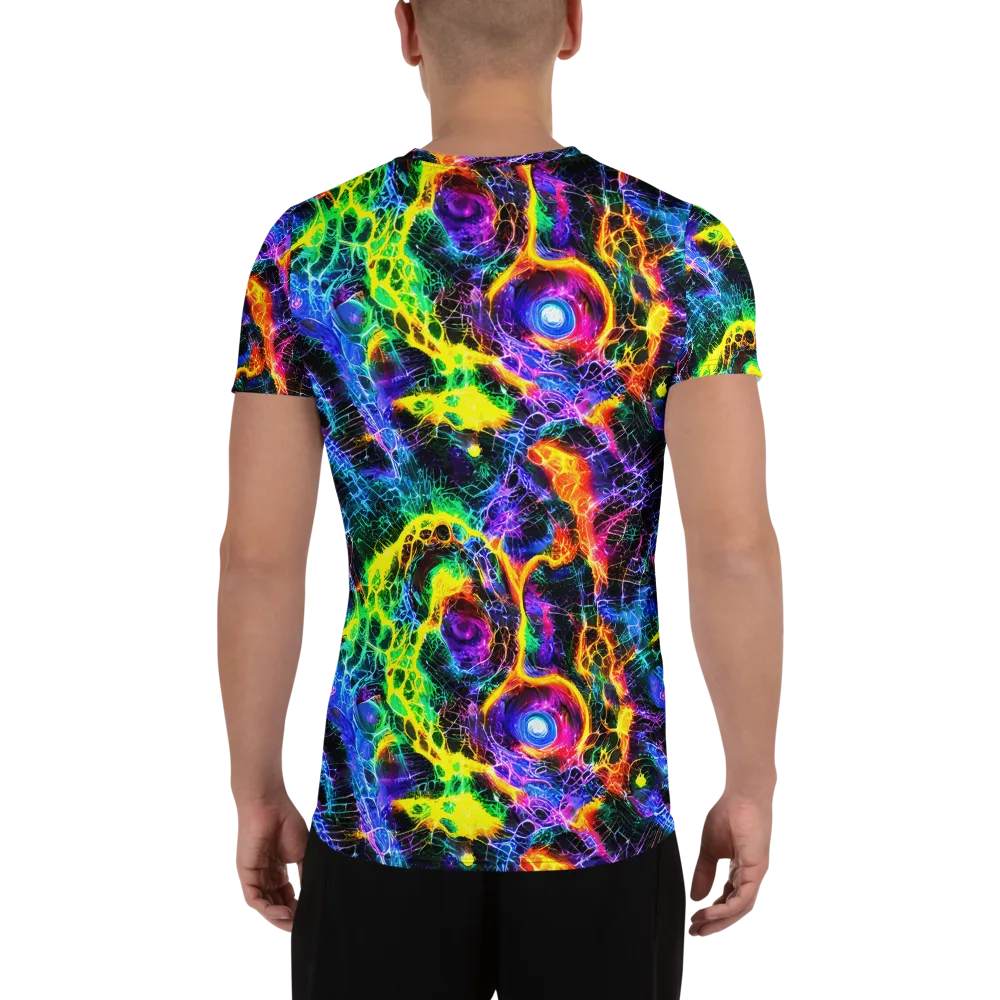 Vivid Veil on Men's Athletic T-Shirt — Back