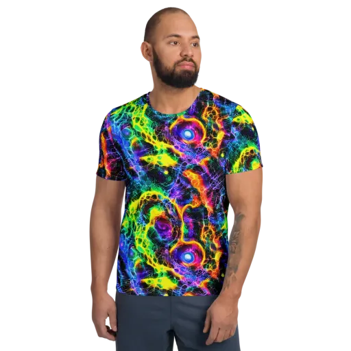 Vivid Veil on a Men's Athletic T-Shirt