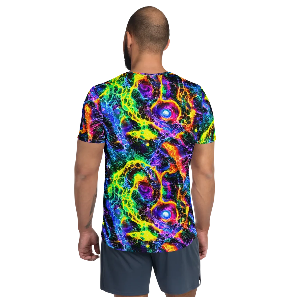 Vivid Veil on Men's Athletic T-Shirt — Back