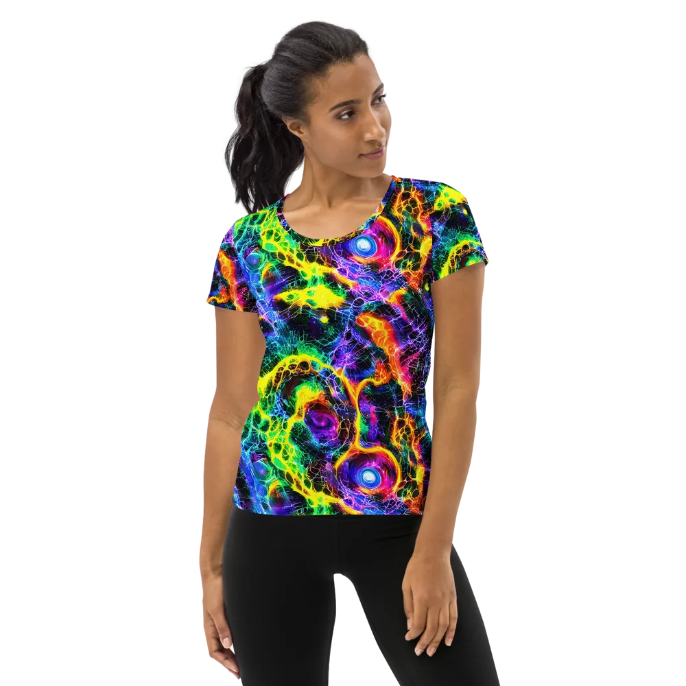 Vivid Veil on Women's Athletic T-Shirt — Front