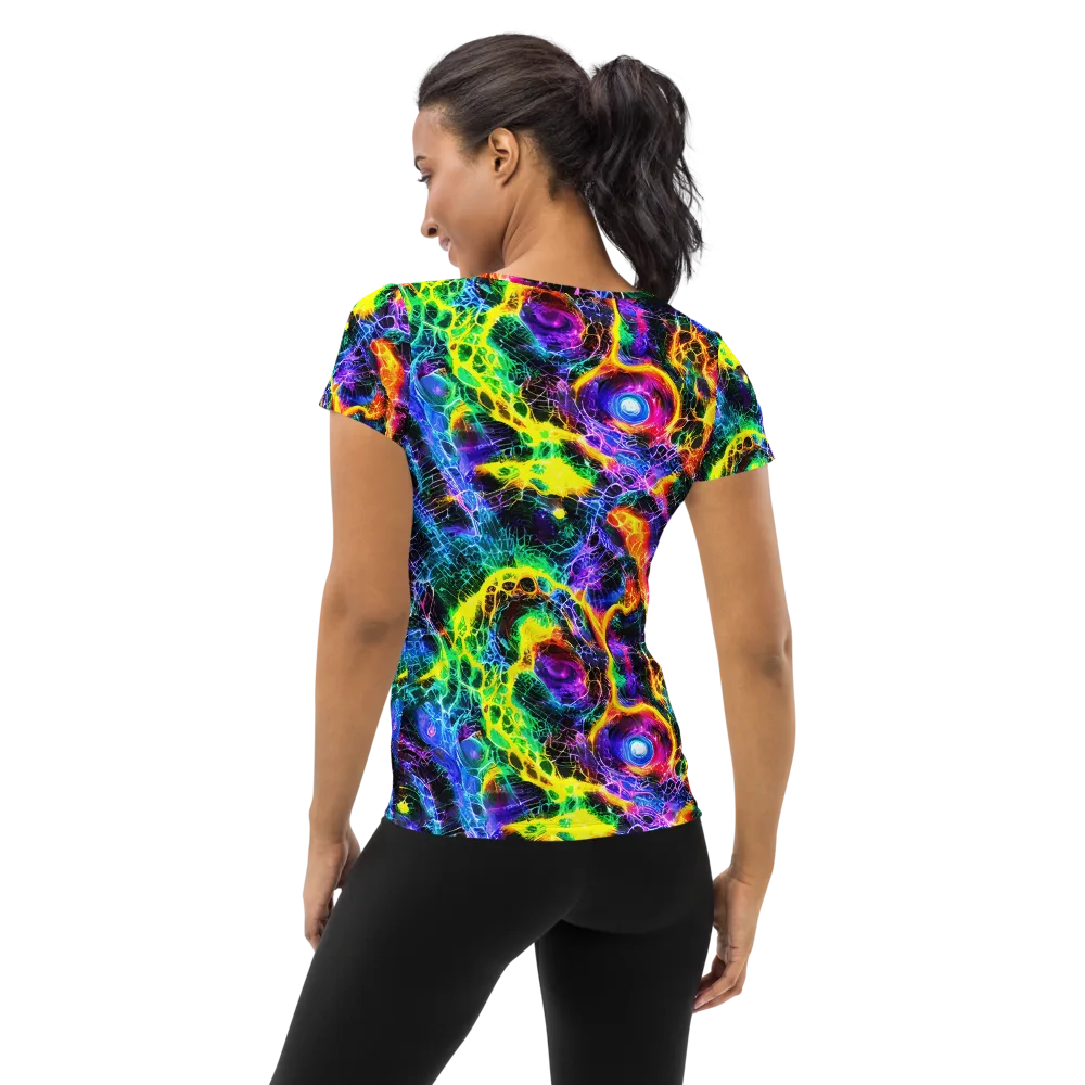 Vivid Veil on Women's Athletic T-Shirt — Back