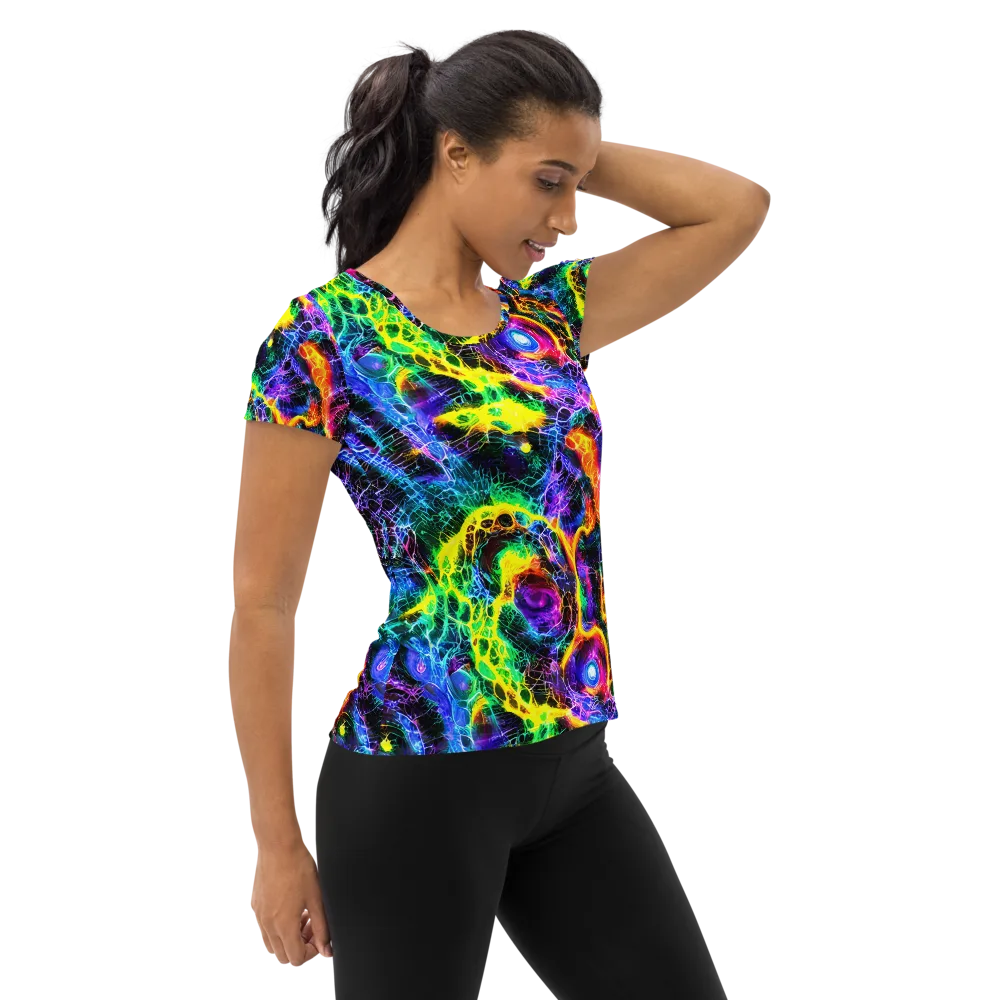 Vivid Veil on Women's Athletic T-Shirt — Right