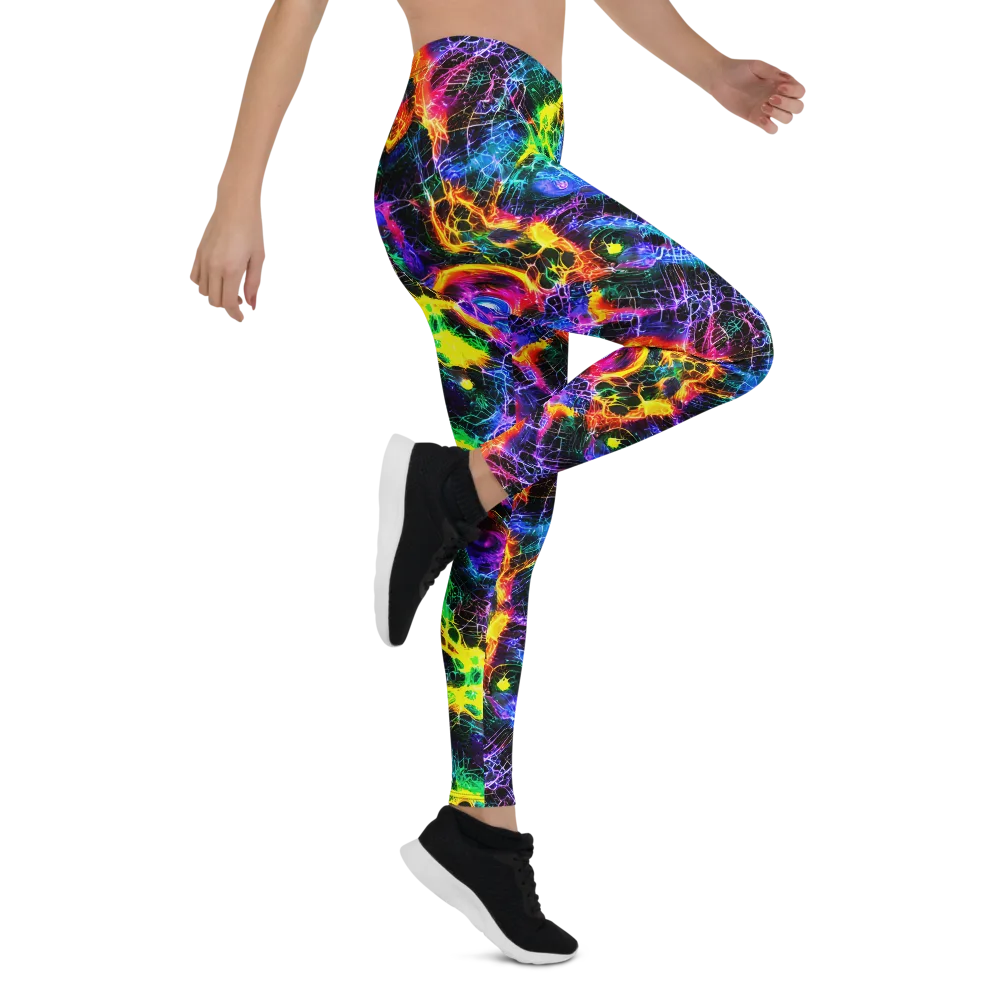 Vivid Veil on Leggings — Right