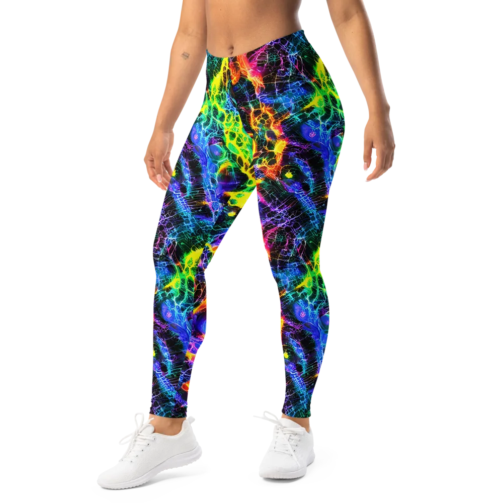 Vivid Veil on Leggings — Left Front
