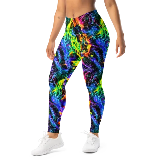 Vivid Veil on a Leggings