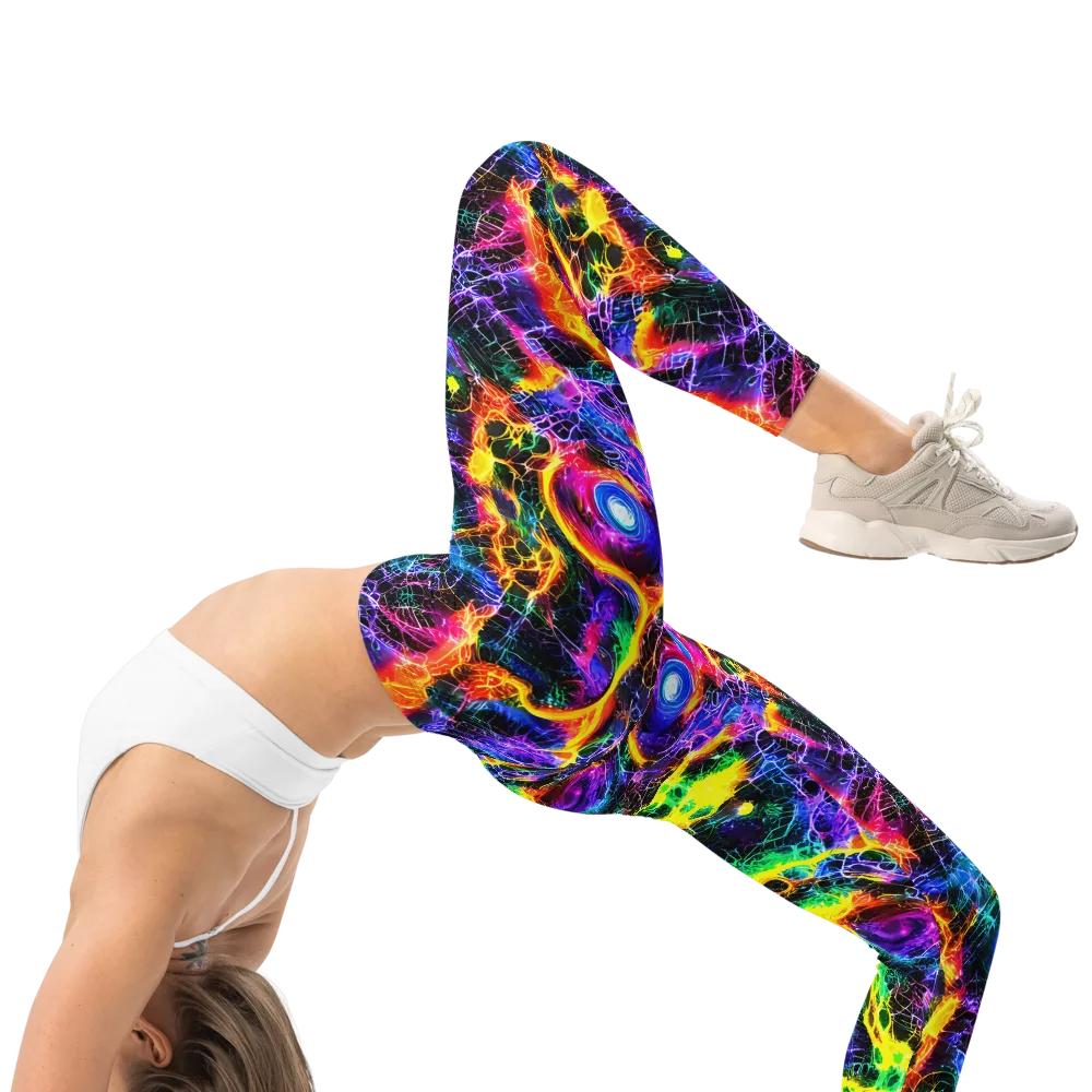 Vivid Veil on Leggings — Right