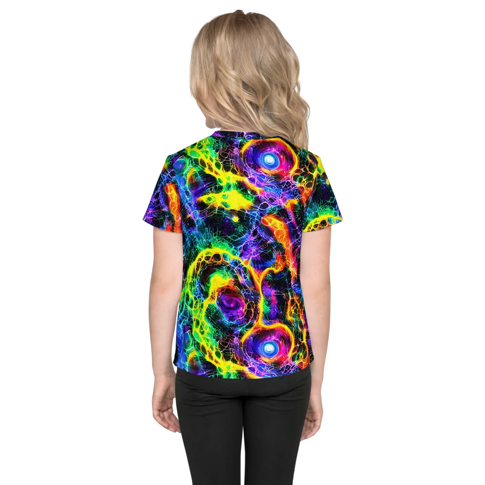 Vivid Veil on Kids Crew Neck T-Shirt — Back