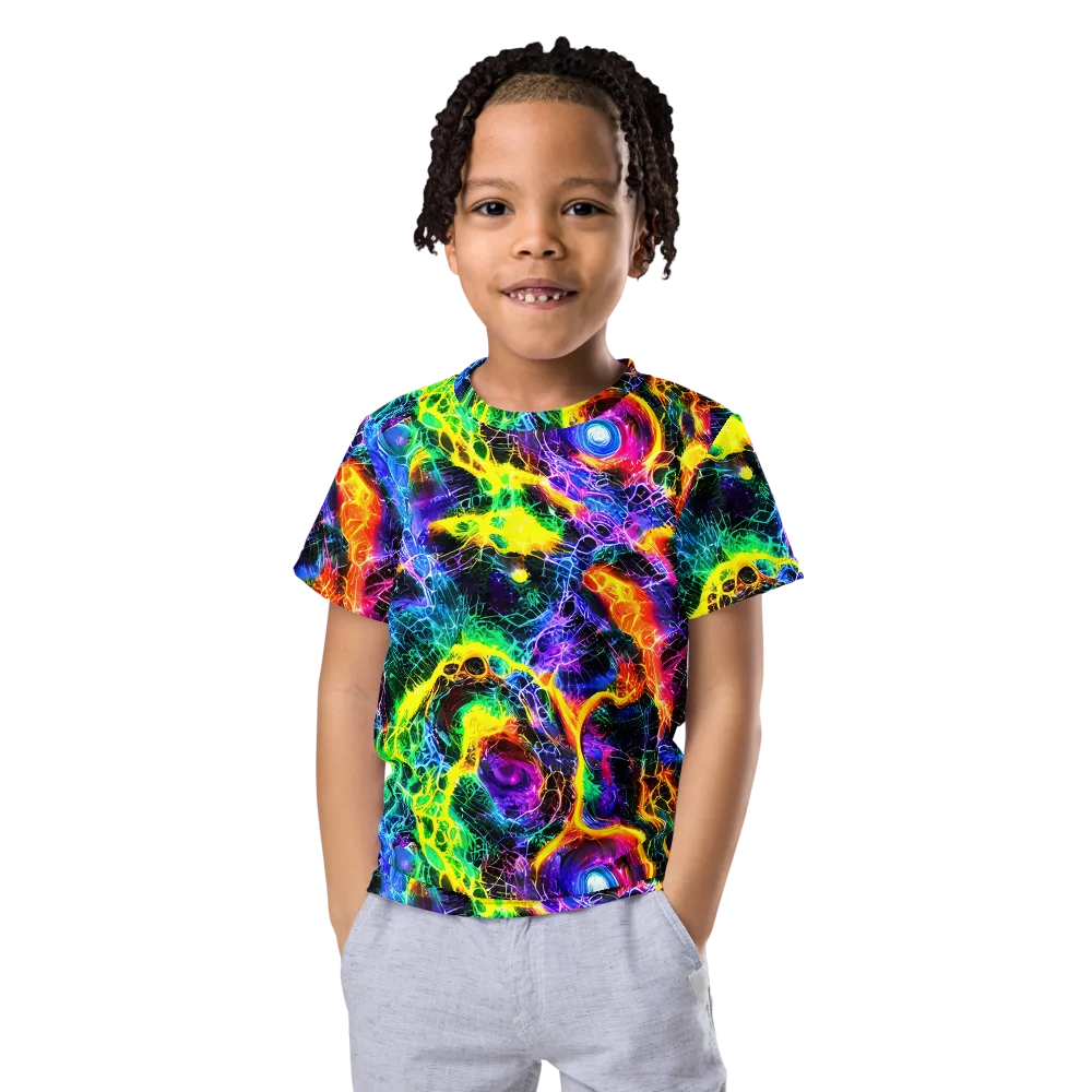 Vivid Veil on Kids Crew Neck T-Shirt — Front