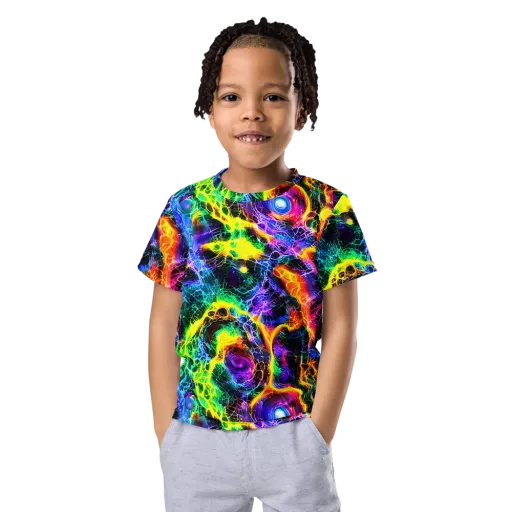 Vivid Veil on a Kids Crew Neck T-Shirt