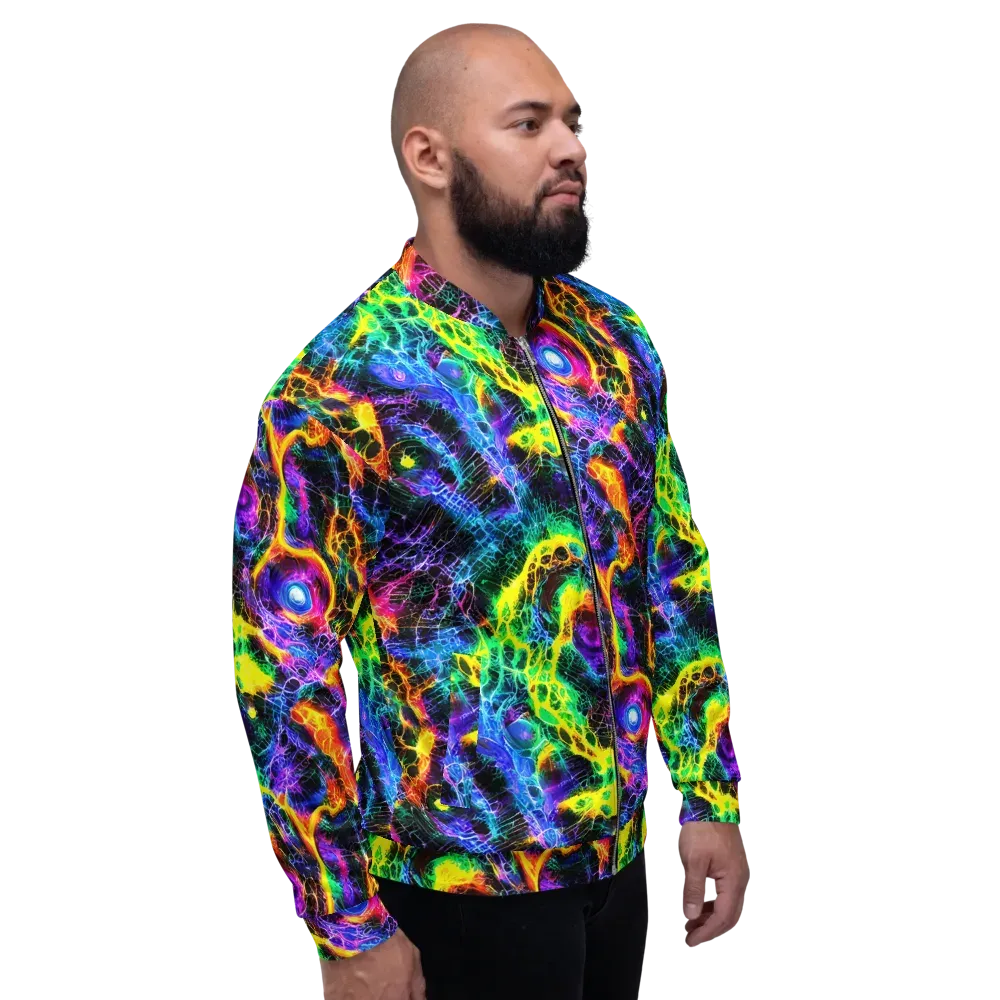 Vivid Veil on Bomber Jacket — Right