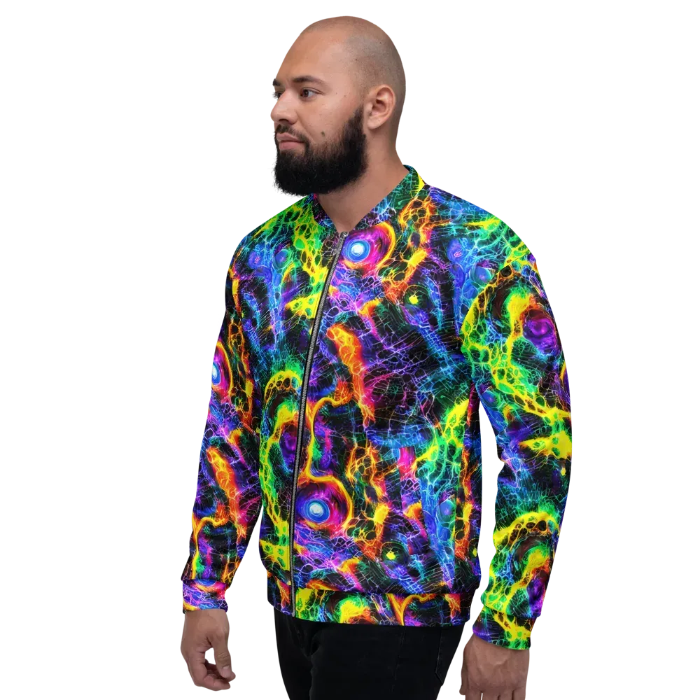 Vivid Veil on Bomber Jacket — Left