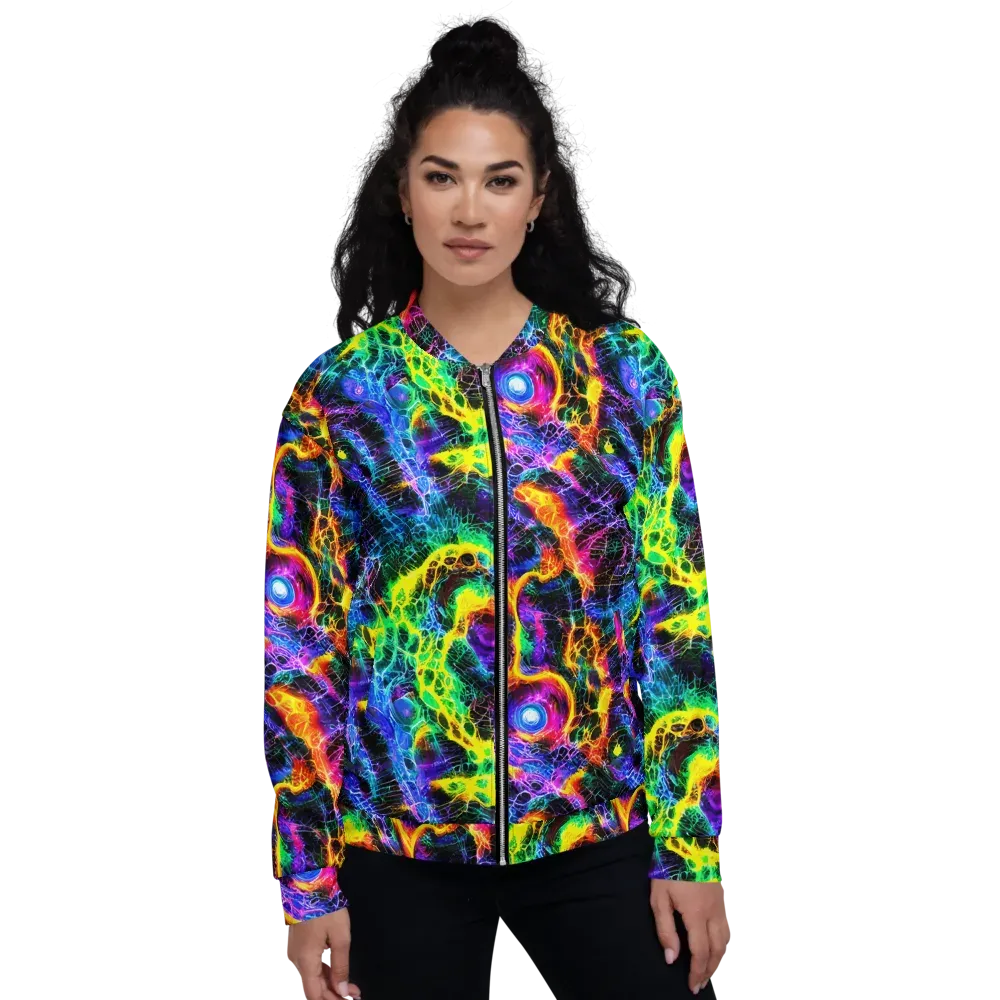 Vivid Veil on Bomber Jacket — Front