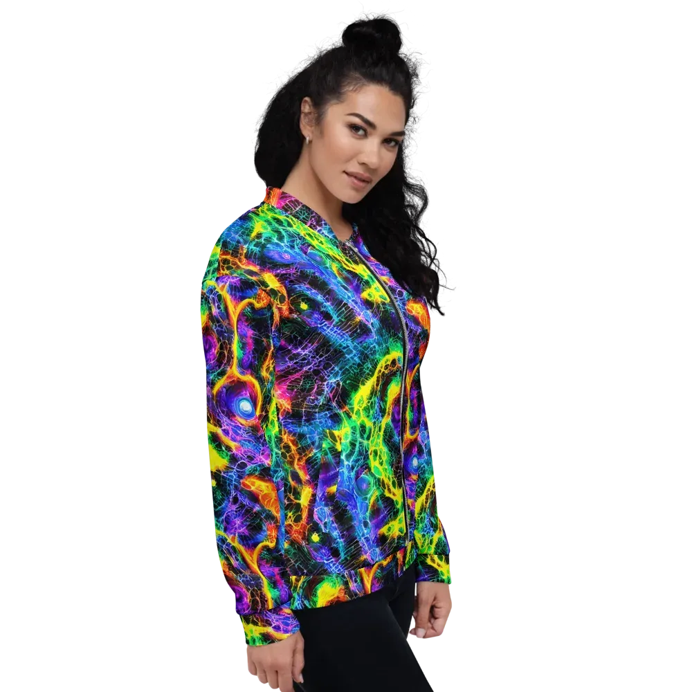 Vivid Veil on Bomber Jacket — Right