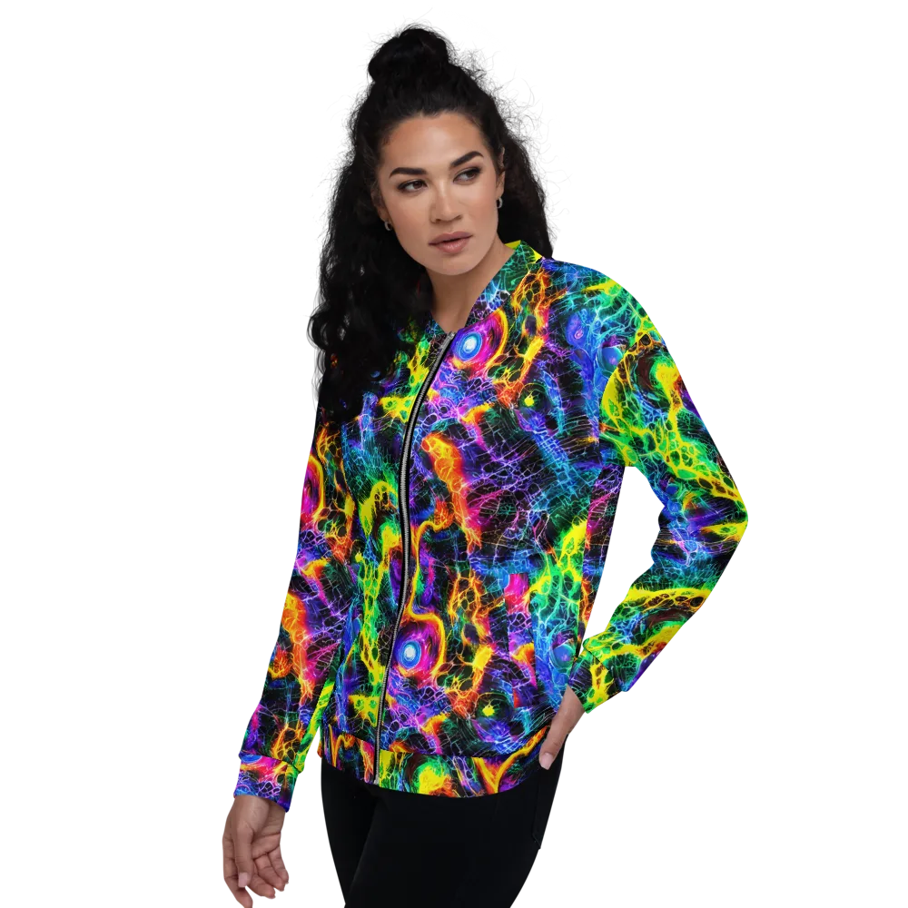 Vivid Veil on Bomber Jacket — Left