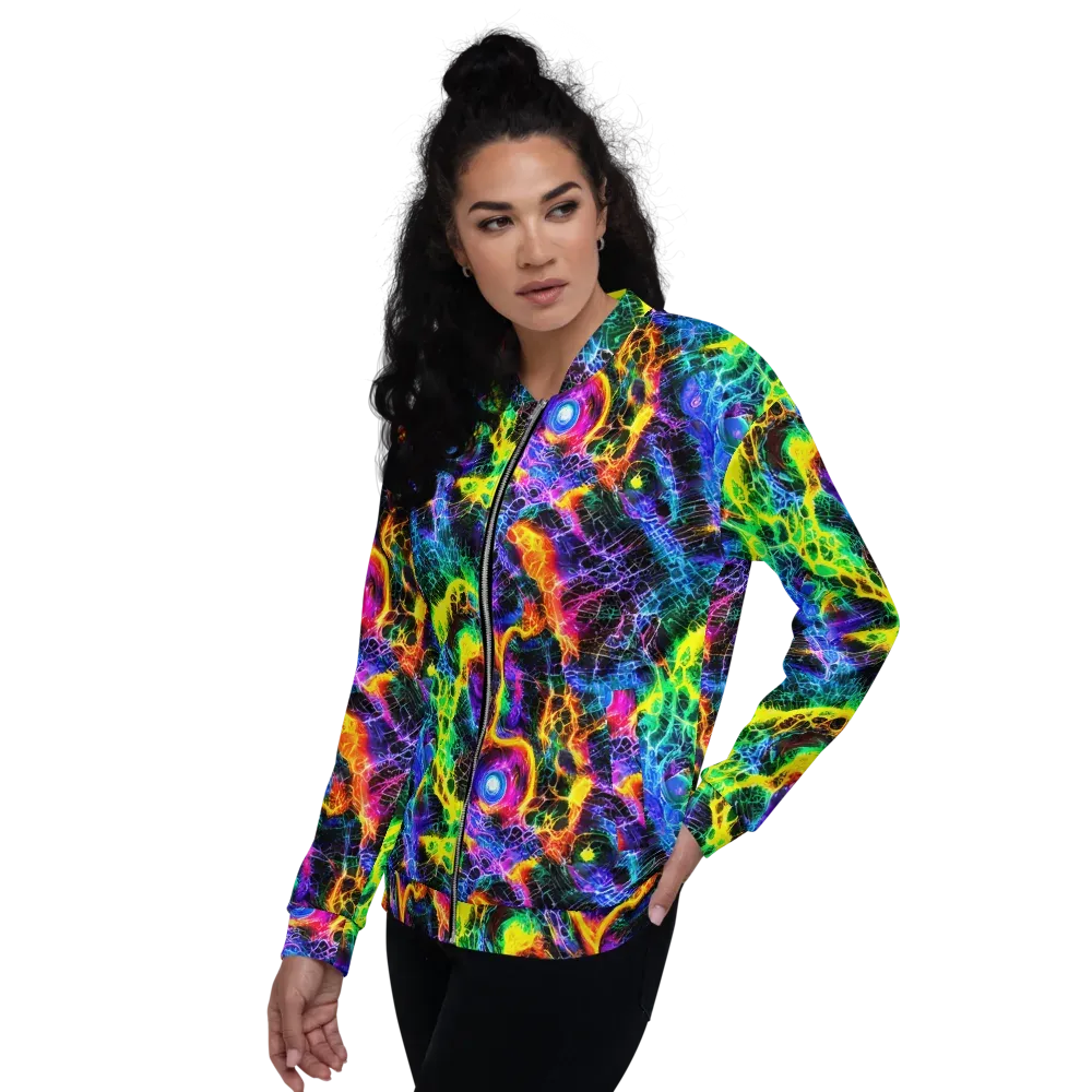 Vivid Veil on Bomber Jacket — Left