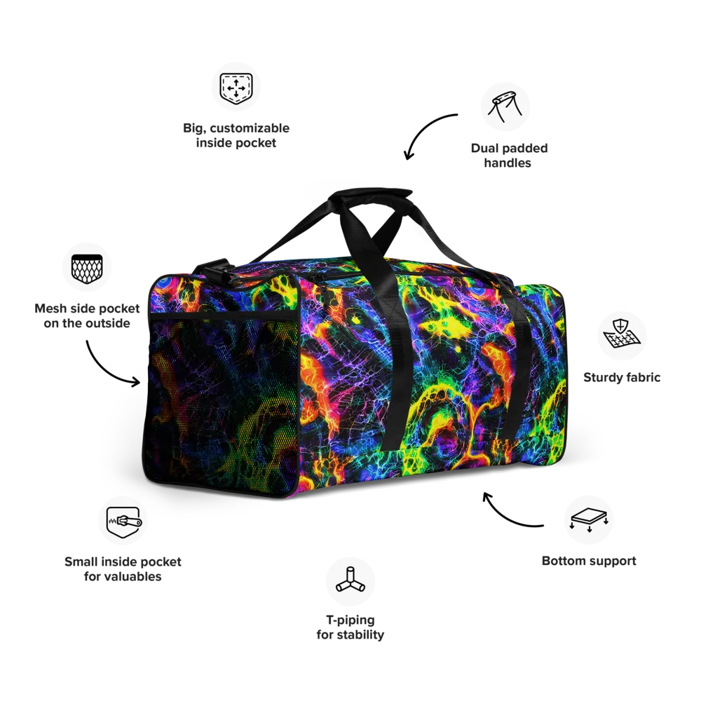 Vivid Veil on Duffle Bag — Right Front
