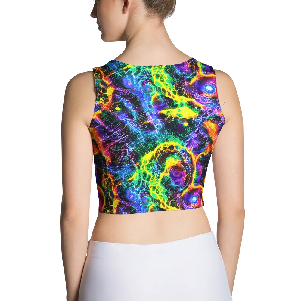 Vivid Veil on Crop Top — Back