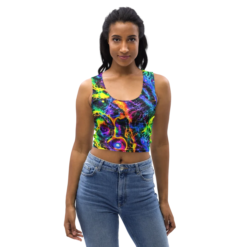 Vivid Veil on Crop Top — Front