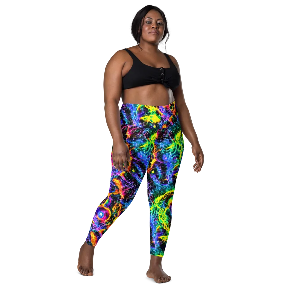Vivid Veil on Leggings with Pockets — Front