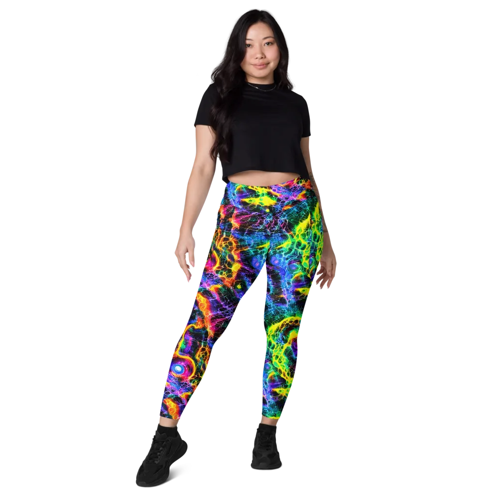 Vivid Veil on Leggings with Pockets — Front