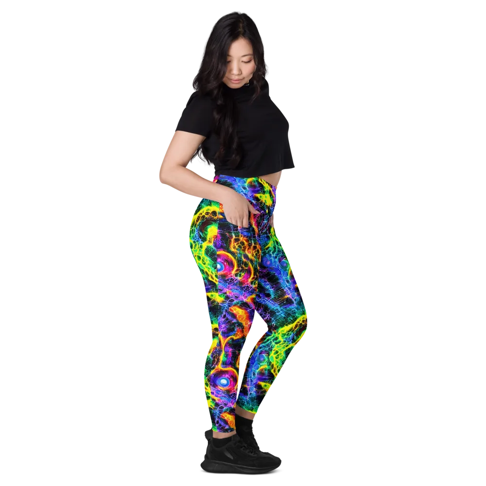 Vivid Veil on Leggings with Pockets — Right