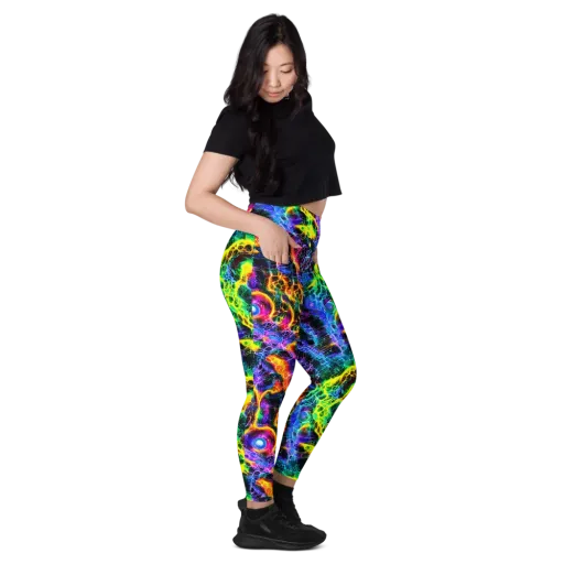Vivid Veil on a Leggings with Pockets