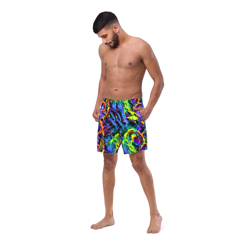 Vivid Veil on Swim Trunks — Left Front