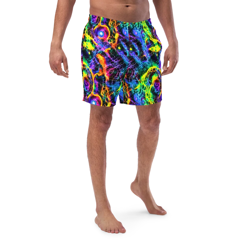 Vivid Veil on Swim Trunks — Front