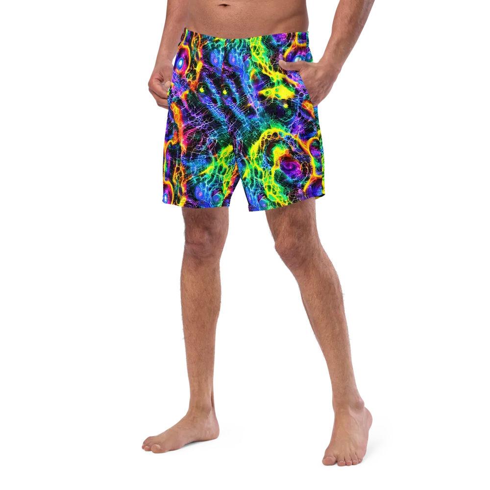 Vivid Veil on Swim Trunks — Left Front