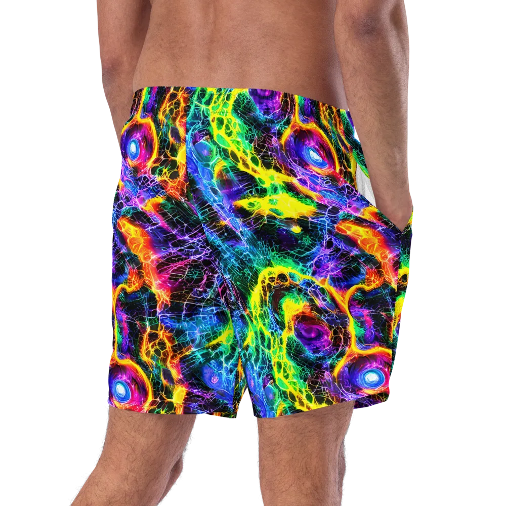 Vivid Veil on Swim Trunks — Right Back