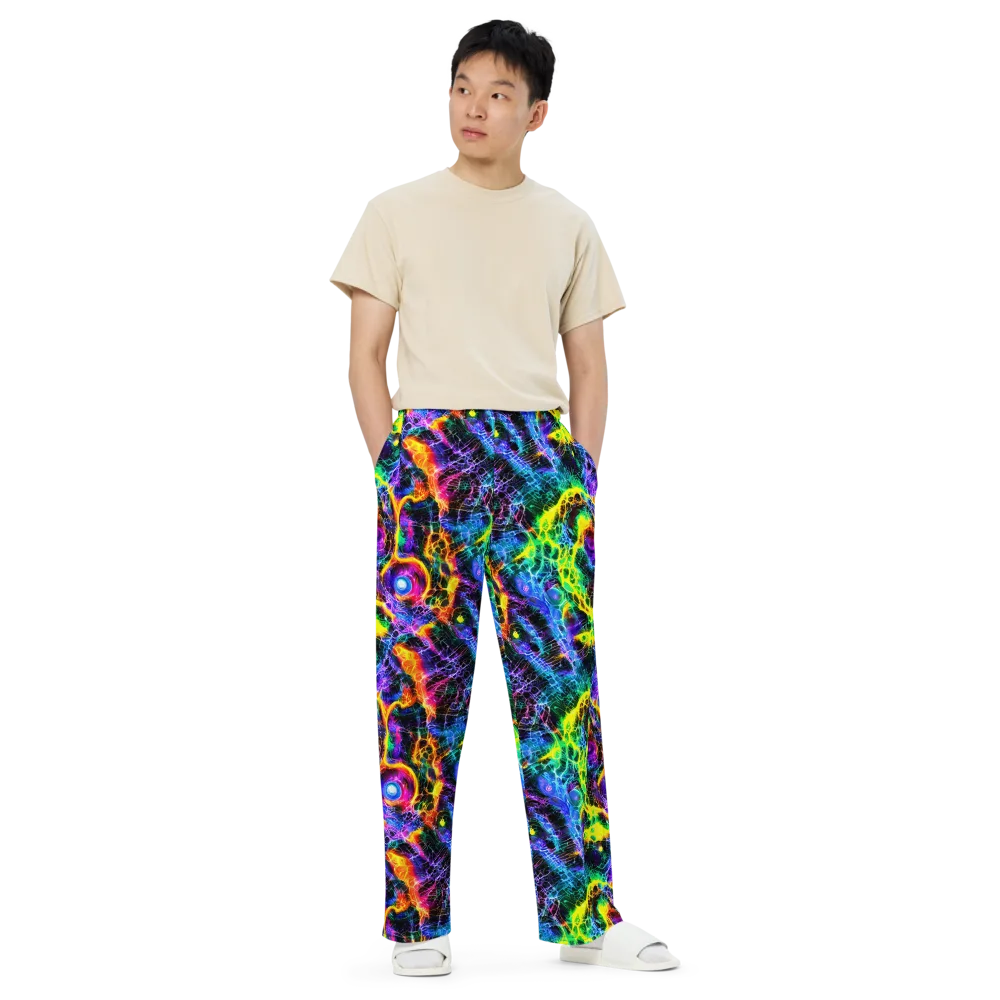 Vivid Veil on Wide-Leg Pants — Front