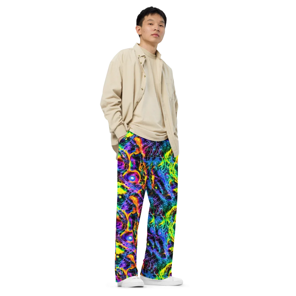 Vivid Veil on Wide-Leg Pants — Right Front