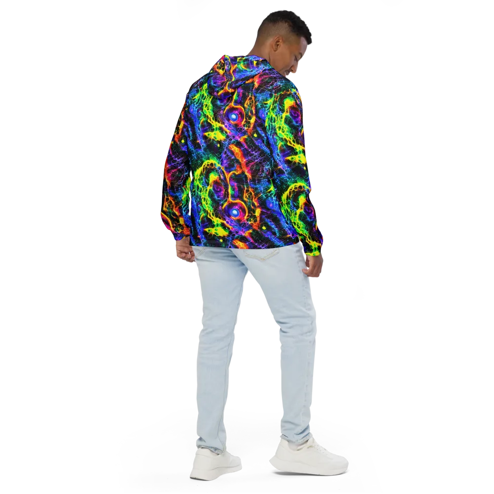 Vivid Veil on Men's Windbreaker — Back