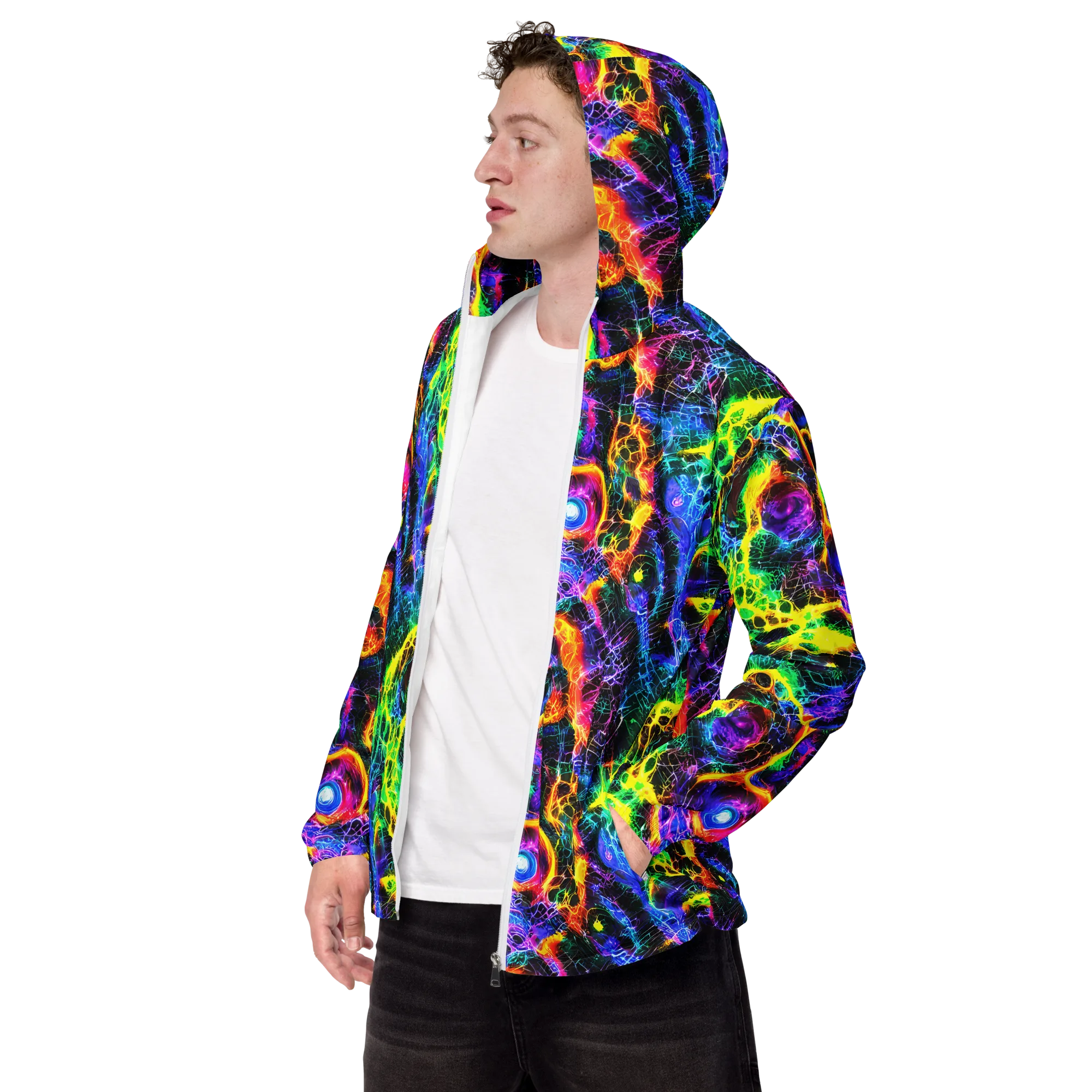 Vivid Veil on Men's Windbreaker — Left Front