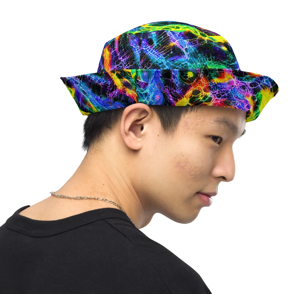 Vivid Veil on Reversible Bucket Hat — Right Outside