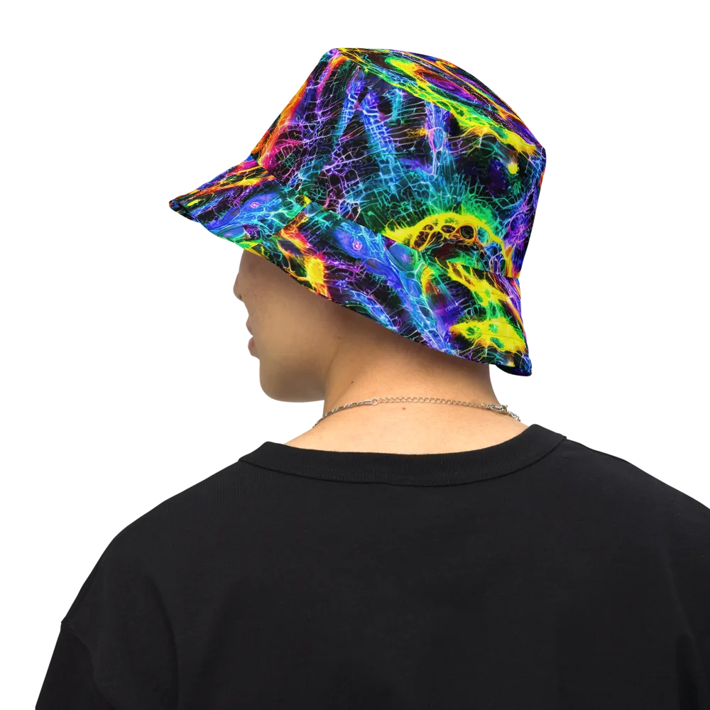 Vivid Veil on Reversible Bucket Hat — Back Inside