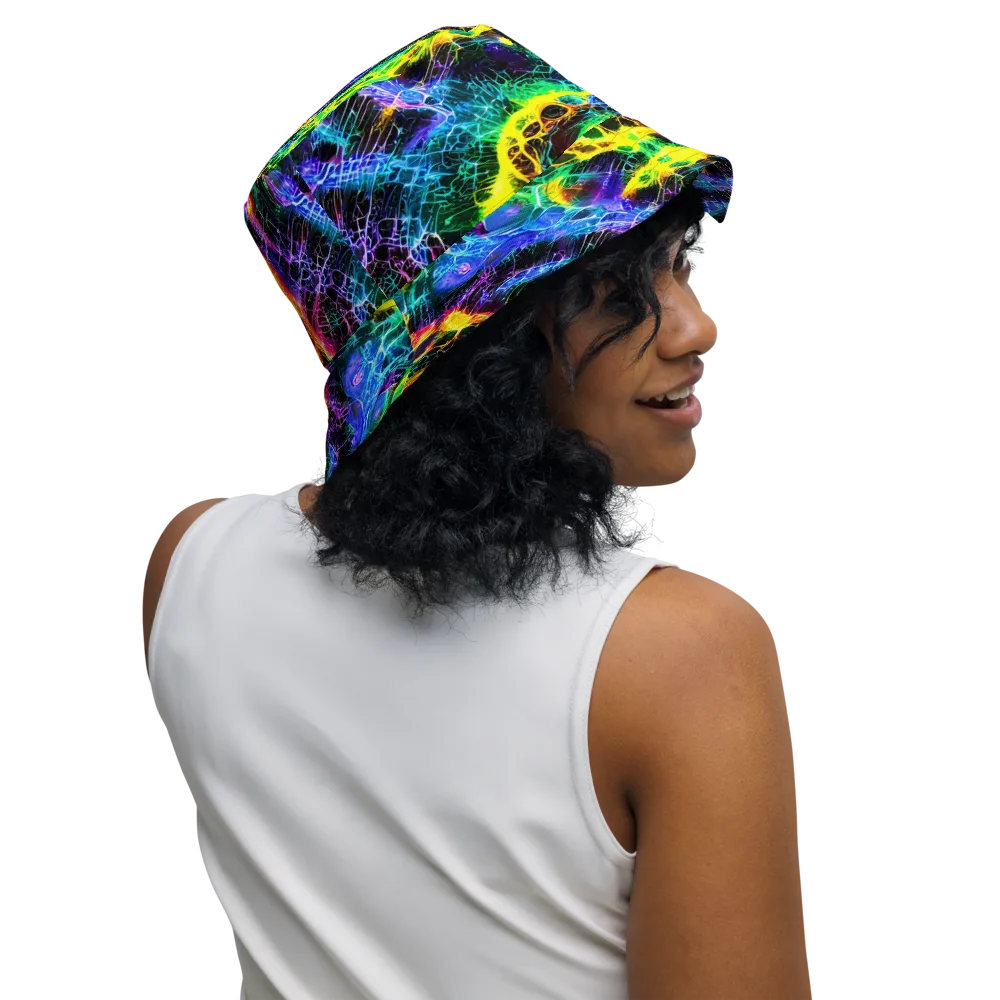 Vivid Veil on Reversible Bucket Hat — Right Outside